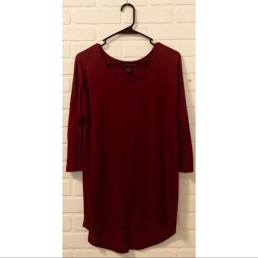 Say What? 3/4 Sleeve Red Shirt